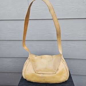 Hobo International Tan Brown Leather Shoulder Bag Boho Vintage Y2k Purse